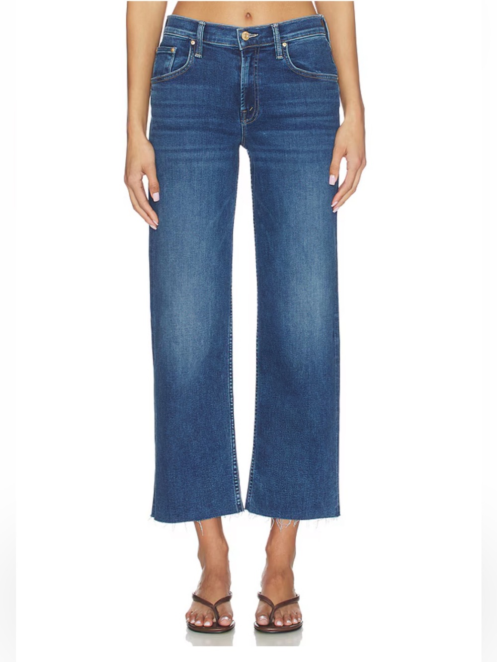 Mother “The Newbie” ankle frayed jeans in size 30